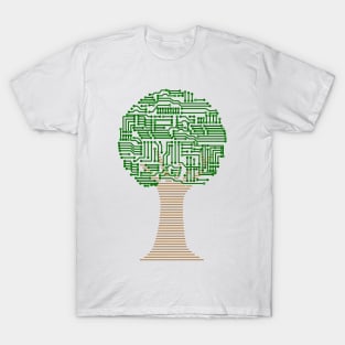 Circuit tree circuitry board T-Shirt